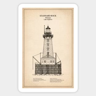 Stannard Rock Lighthouse - Michigan - SD Sticker